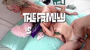 he blackmails stepsisters into strip poker.