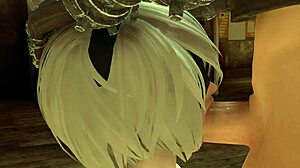 B2가 니어 오토마타에서 격렬 빨고 박아, 파이널 판타지 클로드 헨타이 캐릭터랑 3D 포르노 캠샷