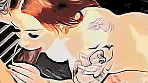 アニメシリーズの力強い赤毛美女を堪能