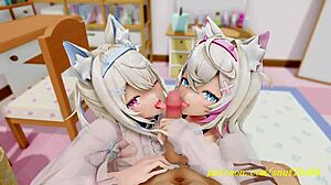 فواموكو تاخد مص عنيف من نوفر في هنتاي هولو لايف ثري دي