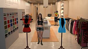 Blyg tjej längtar efter hård bukkake med fem inbjudare i Kink Maker hentai-spel