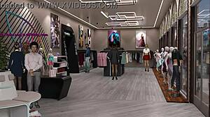 Video sam službenicu kako masturbira dildom u javnom kabini za presvlačenje u hentai igri