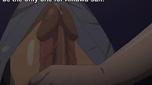 Uventet sprutorgasme på kino, kunne ikke motstå fingrene hans som gled inn i hentai anime med eng sub