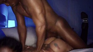 Horny black wife takes boss's cock in blowjob and creampie fuck