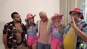 Tadpole and his pals pound lana analise in anal orgy with big cocks