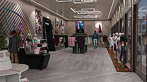 Videl sem pisarniško damo masturbirati z dildom v javni garderobi v hentai igri