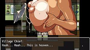 tanned girl natsuki hentai game ep 20 doggystyle raw sex and messy tits fucking with old pervert