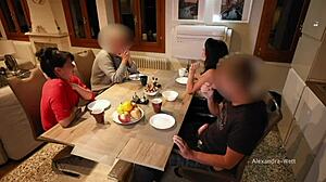 Wow, huge cock jerking off in public car!