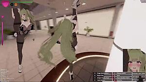 hentai game 3d secrets of exposure green hair bunny girl in mall