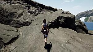 every dick on this island has to visit lara croft's pussy in game hentai 3d