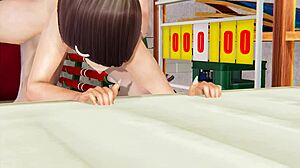 Hentai - nauczycielka matematyki ruchana przez nauczyciela wf w magazynie sportowym