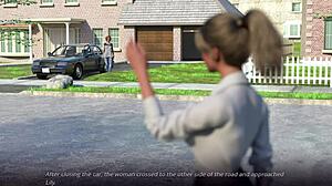 University girl transforms in strange village