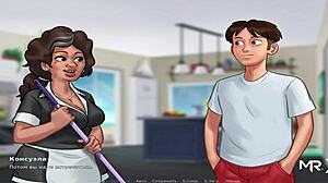 Summertime Saga Maid Dances and Shakes Her Ass Wildly!