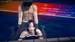 Mature Raikou Overwhelmed by Passionate Feelings During Pool Sex