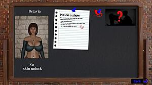 Kan en bimbo stripper hantera fem dildos på en gång i Kink Maker hentai spel