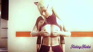 إينو تعطي بلع مع قذف في الفم