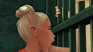 변태 퓨타나리 경찰이 섹시 죄수에게 강한 애널 섹스와 페이스펑크 준비