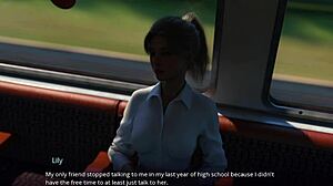 University girl transforms in strange village