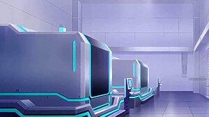 In space, she rides hard for a creampie orgasm.