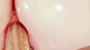 オイルまみれのホットアニメガール 巨乳でクローズアップサイドファックとPOVドギースタイル！