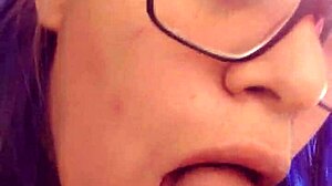 She gives semen in the mouth and eats all the milk