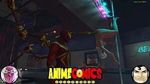 스파이더맨 도시 매춘부랑 마주쳐