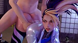 Akali KDA anální drcení na veřejné záchodce League of Legends porno?