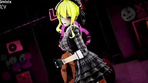 hoshimachi suisei undresses and dances in hentai clip