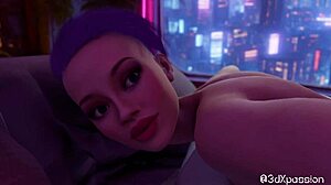 Neon Heat Passionate Sex With Busty Hot Street Girl In The Neon Room