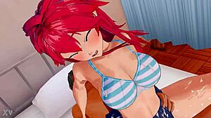 Ruivinha med store patter fra anime hentai rider reverse cowgirl så godt