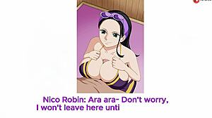 One Piece Nico Robin se špatně chová a šuká námořníka!