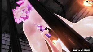 Handcuffed 3D Hentai Hottie Gets Pussy Fucked Hard With Dildo