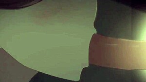 ヘンタイアニメで濡れたマンコを激しく擦る