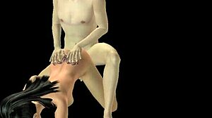 Animated porn shows japanese man fucking indian bhabhi in doggy while she rubs pussy then mutual masturbation.