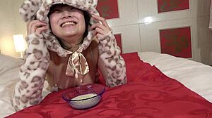 19-year-old japanese beauty with black hair, slender figure, large breasts plays with toys on her beautiful pussy in uncensored asian hentai!