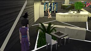 Bulma blir prostituert for sønn og venner i Dragon Ball-parodi. Blindfoldet og filmet mens hun blir knullet, video sendt til sjalu ektemann.