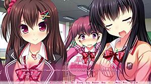 Skutečná hentai situace část 29 Yuri Route 3 s velkýma prsama a creampiemi