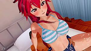 Ruivinha med store patter fra anime hentai rider reverse cowgirl så godt