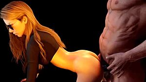 Horká Bujná Blondýnka Dráždí Análem