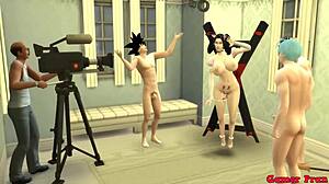 Why does goku watch his wife milk get anal from sons?