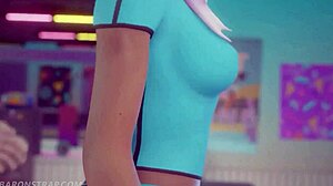 Sombra trains with brigitte in the gym