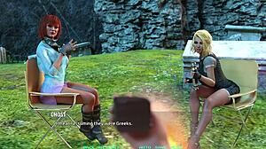 Name88s triangle 10 - hot threesome with red head asian and cute blonde