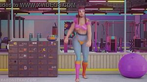 Sombra trains with brigitte in the gym