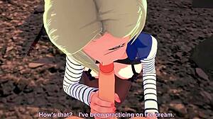 Android 18 sesa in se jebe v različnih položajih POV Dragon Ball Z del 1