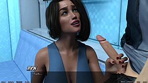 Stranded in space 83 - getting a hot handjob by indian milf with huge tits