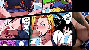 Viendo Porno De La Androide 18 Con Mi Madrastra Mientras La Follo