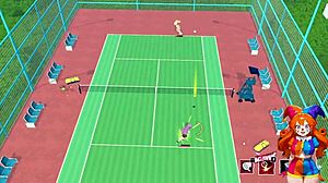 Rachelle has standing sex in the shower