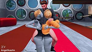 Dve napaljene bliznjakinje organizuju tvrdo jebanje i femdom za mladog vojnika 18+