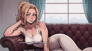 In my new girlfriend 02 I plan a sexy date with big titty violet in taboo hentai game.