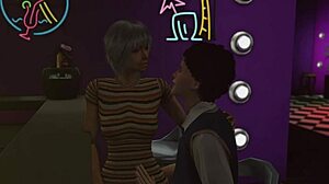 Adult Granny Cleaner Seduced Young Guy in Bar for Old and Young Fun